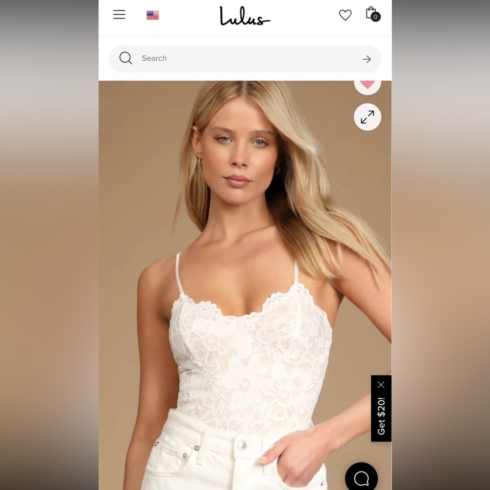 Lulu’s Ivory Lace Bodysuit